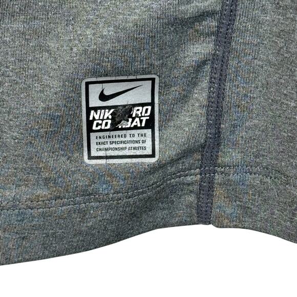 Nike Pro Combat Small Mens Dri-Fit Fitted Tank Top Sleeveless Quick-Dry Gray - Picture 3 of 8